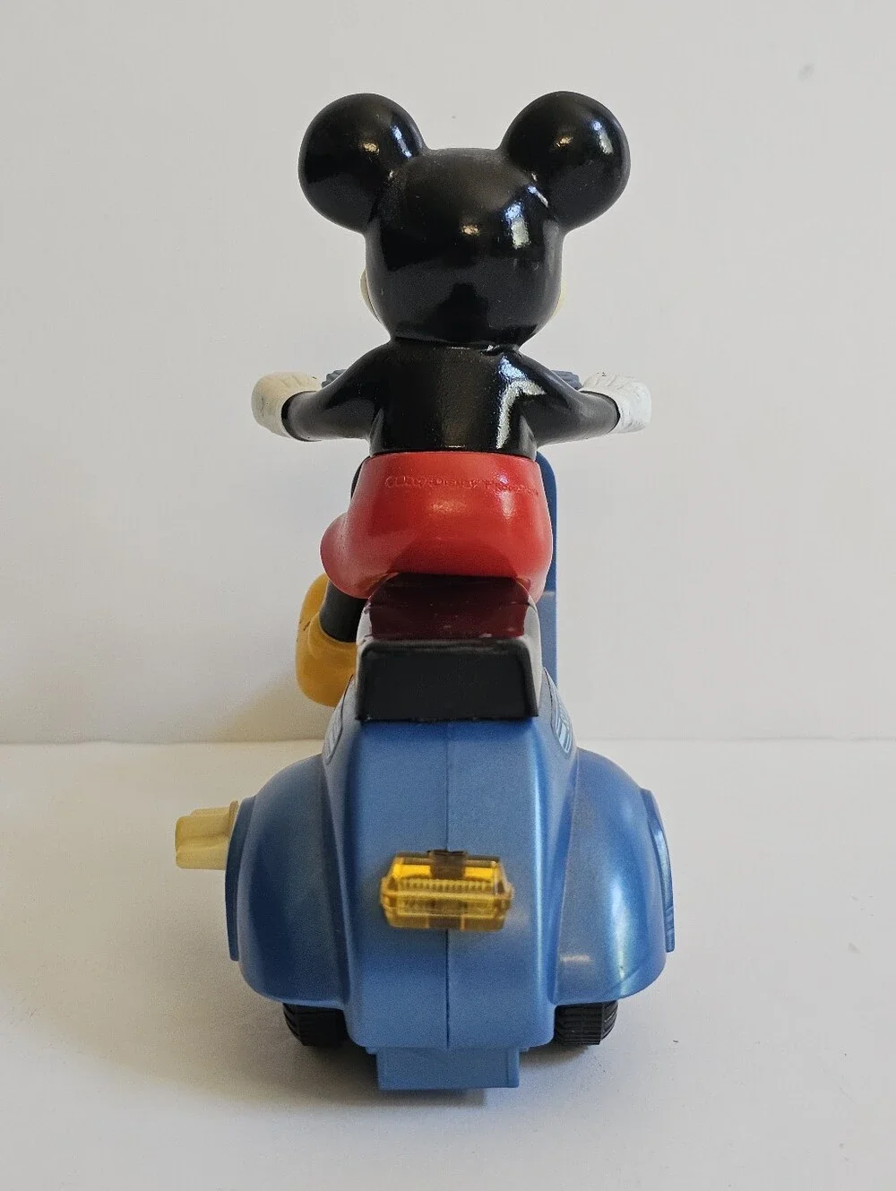 Vintage Mickey Mouse Blue Scooter Wind-up Toy Figure 1982 Masudaya Japan Disney
